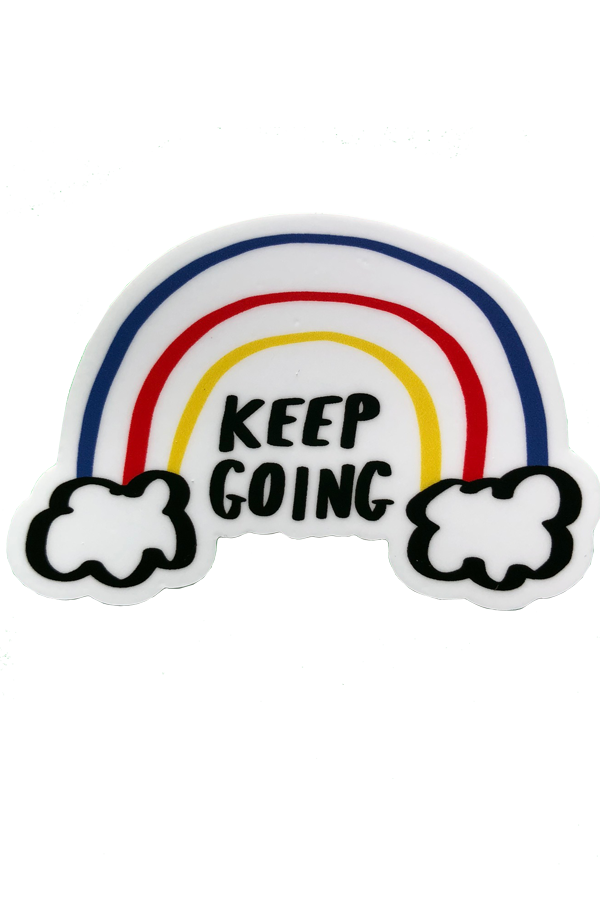 Keep Going Rainbow Sticker