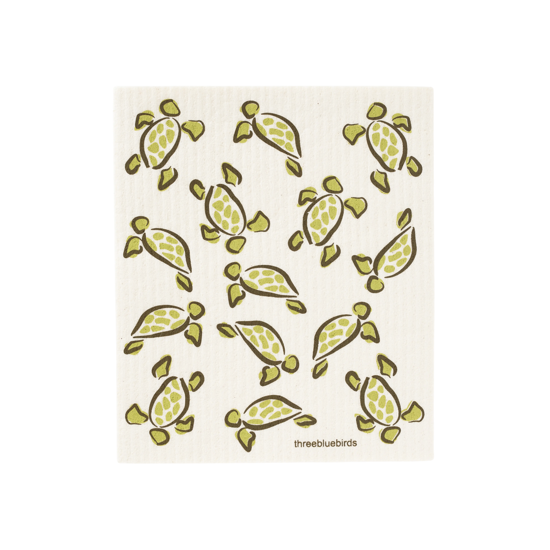 Sea Turtles Swedish Dishcloth