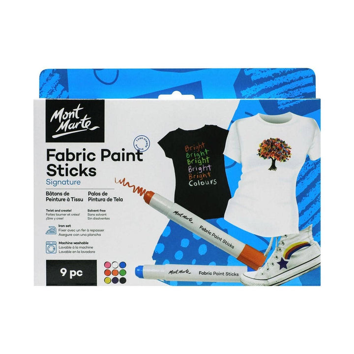 Solid Fabric Paint Sticks 9pc x 5g