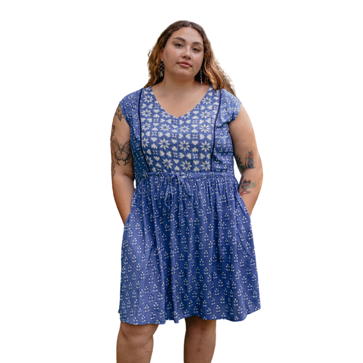 Nashville Plus Size Dress Indigo Mix