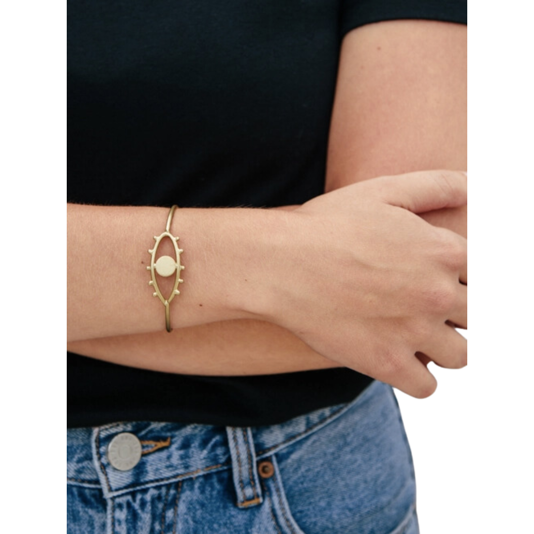 Eye To Eye Bangle Gold