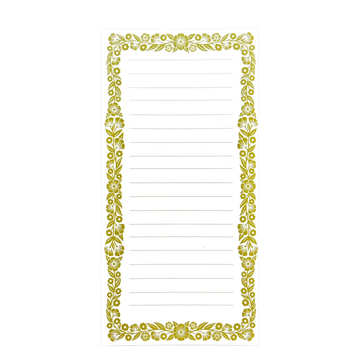 Floral Lined Market Notepad