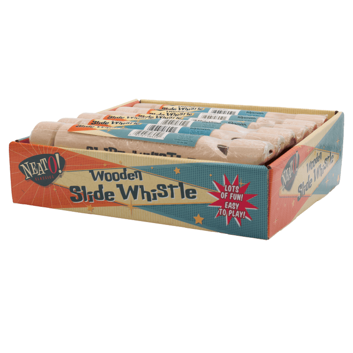 Neato! Wooden Slide Whistle, 6.5" Sealed Musical Toy, Retro