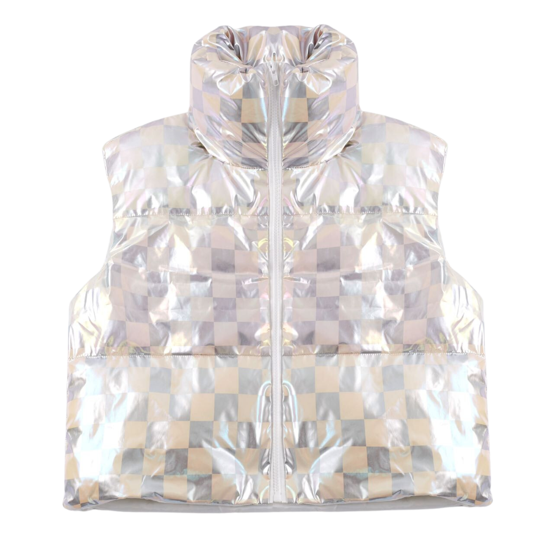 Metallic Puffer Vest