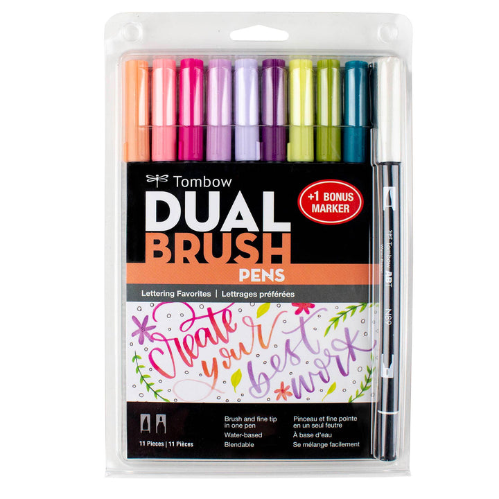 Dual Brush Pen Art Markers, Lettering Favorites, Bonus Pack