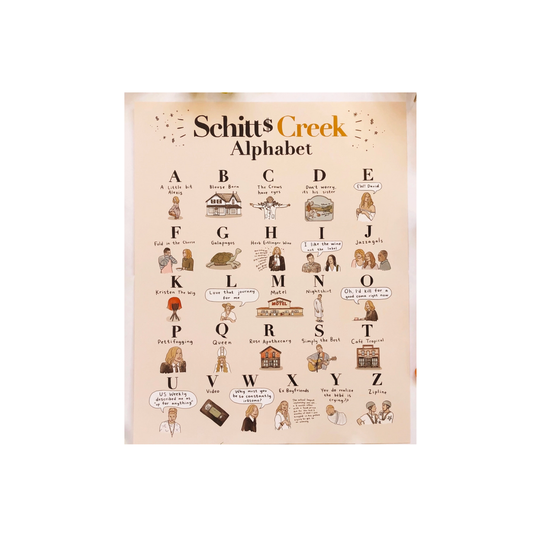 Schitt's Creek Alphabet Print