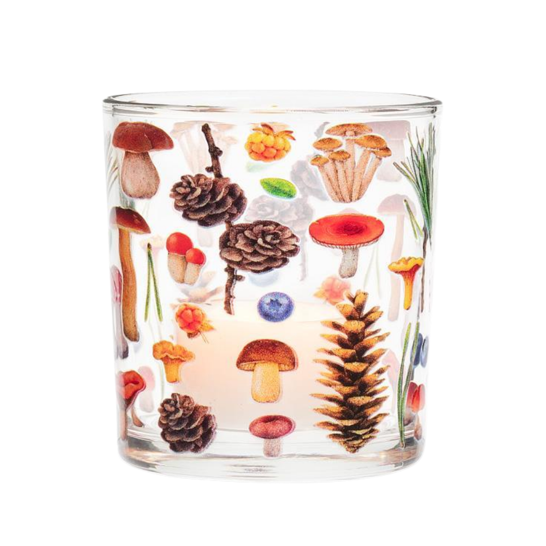 Mushrooms & Pinecones Votive