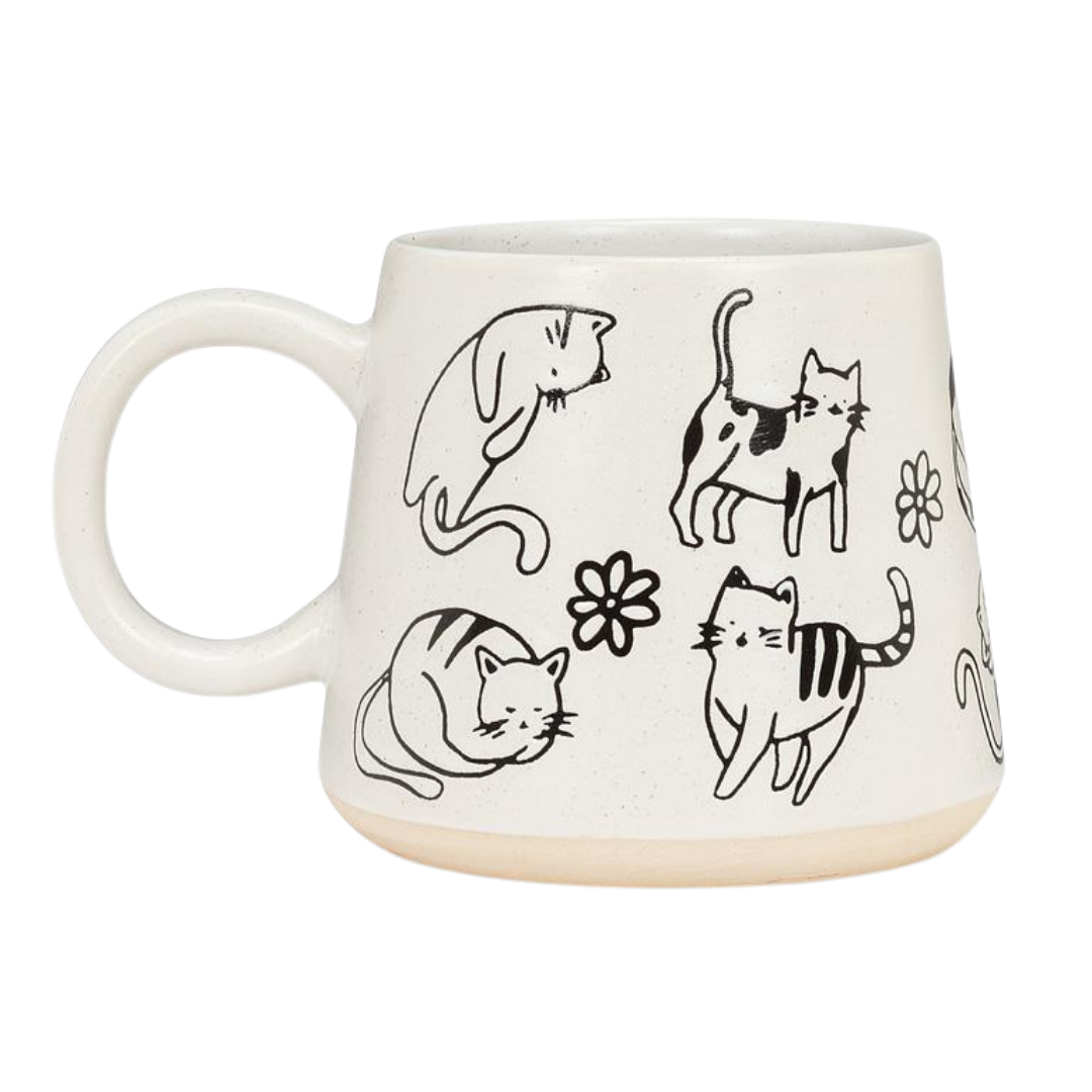 Oversized Mug with Cats