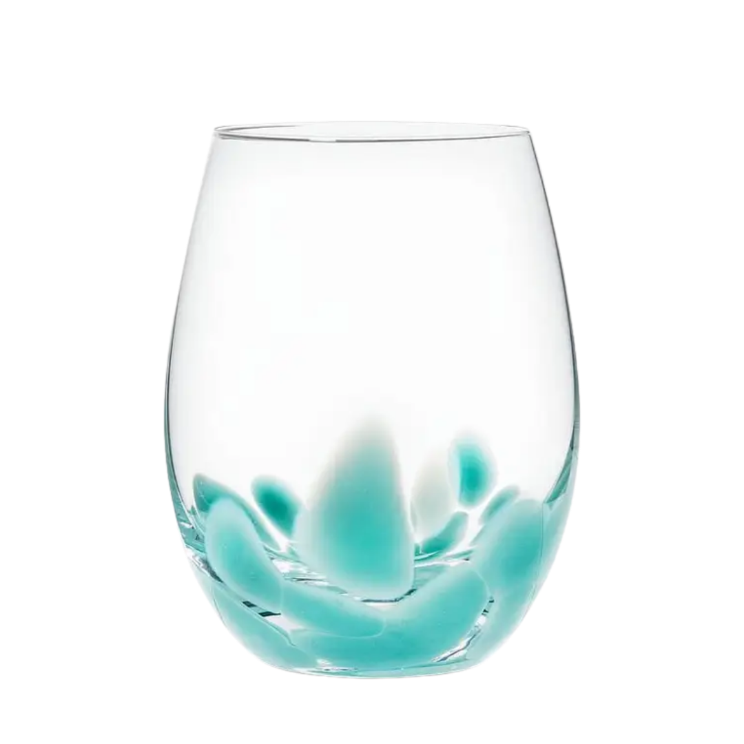 Fused Dots Stemless Wine Glass