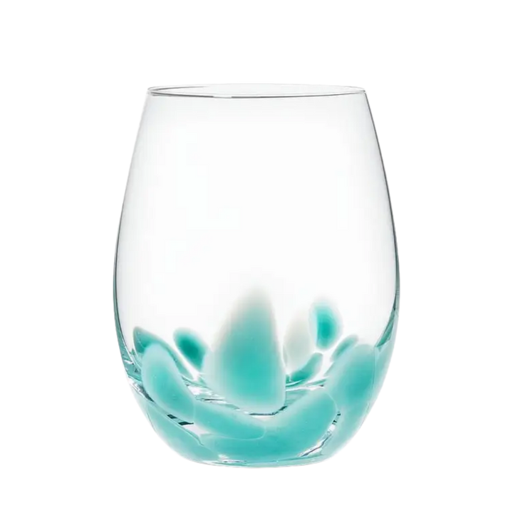 Fused Dots Stemless Wine Glass