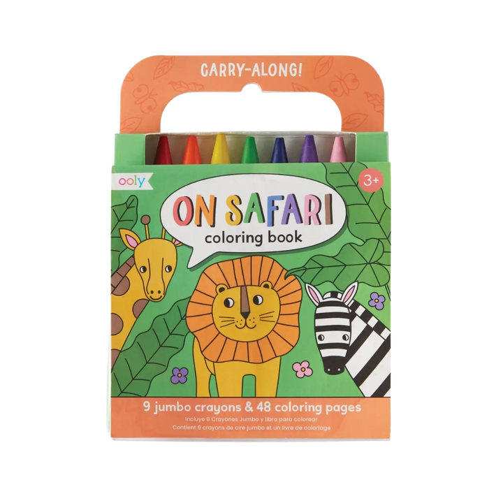 Carry Along Crayon & Coloring Book Kit-On Safari