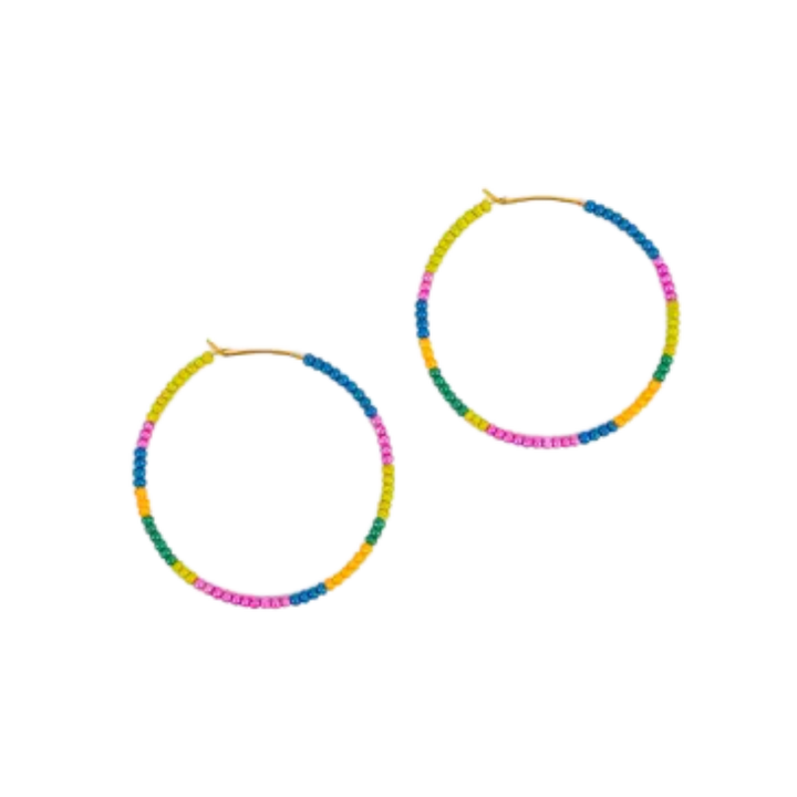 Beaded Hoop Earrings
