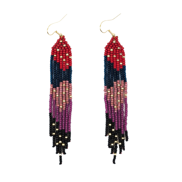 Strata Fringe with Gold Sprinkles Earrings