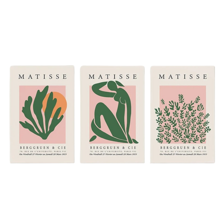 Pink Green Matisse Abstract Poster 18x24