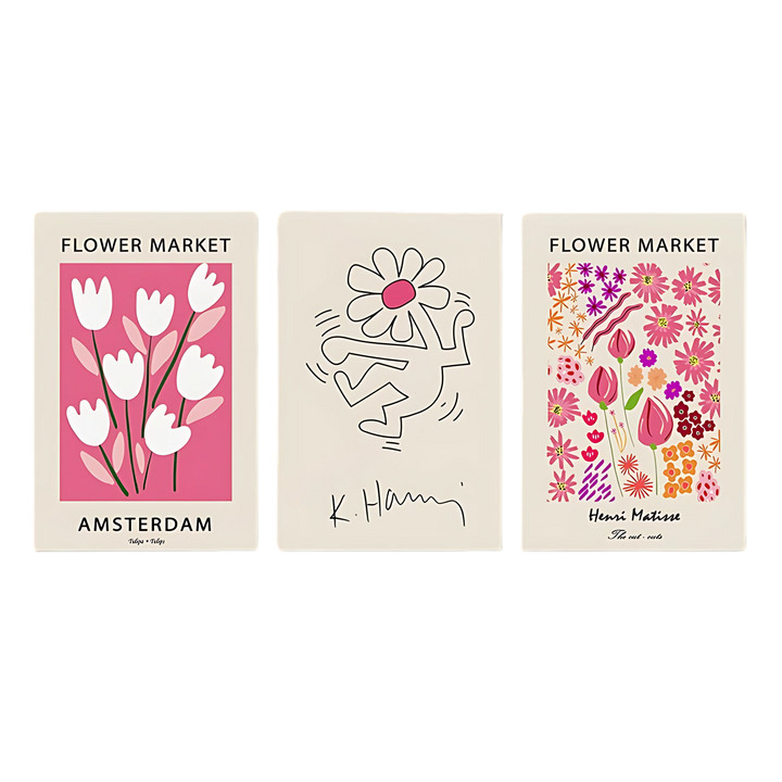 Keith Haring & Matisse Pink Poster Art Print 18x24