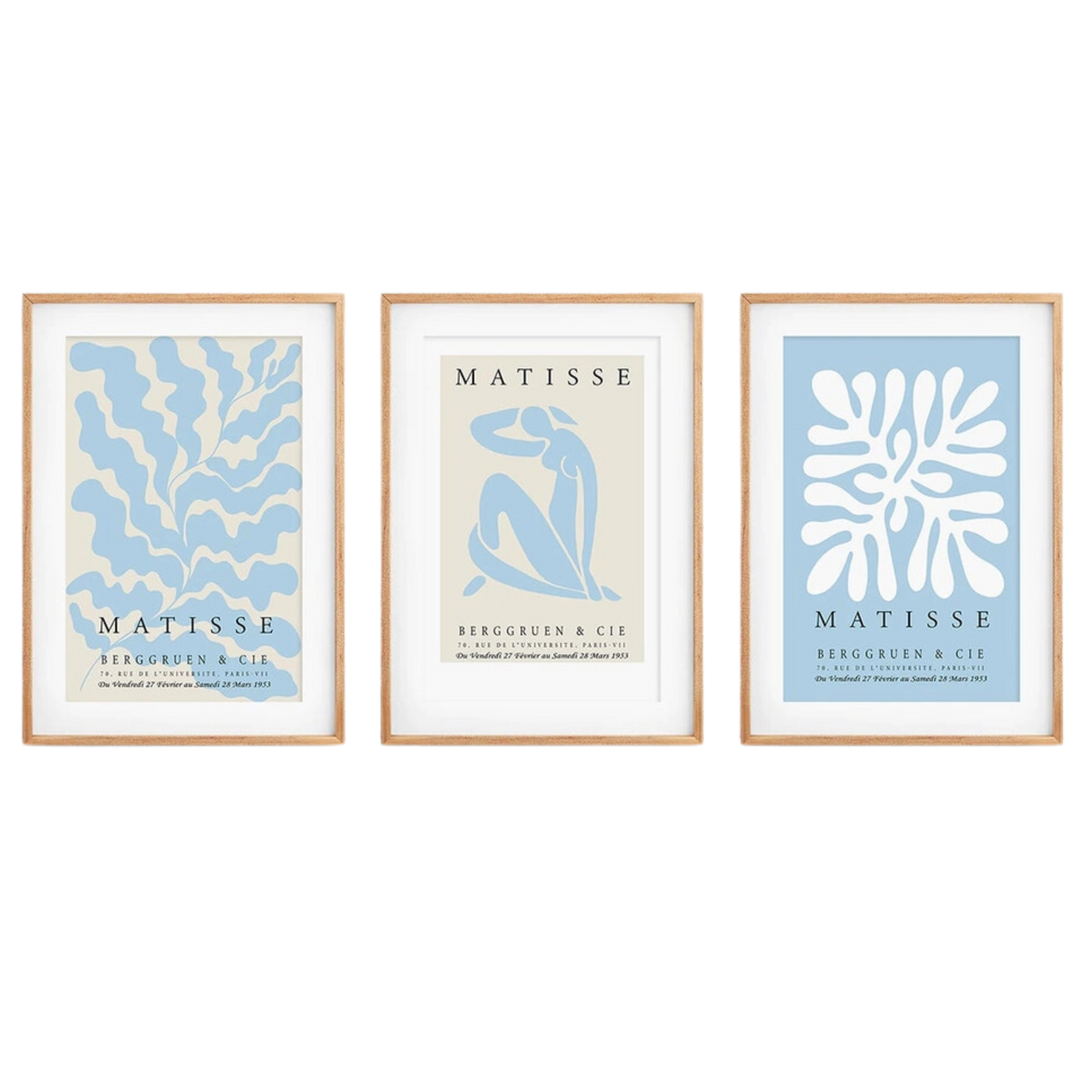 Blue & Beige Matisse Wall Art Print 18x24