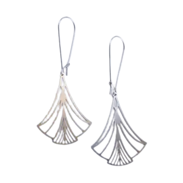 Art Nouveau Triangles Earrings