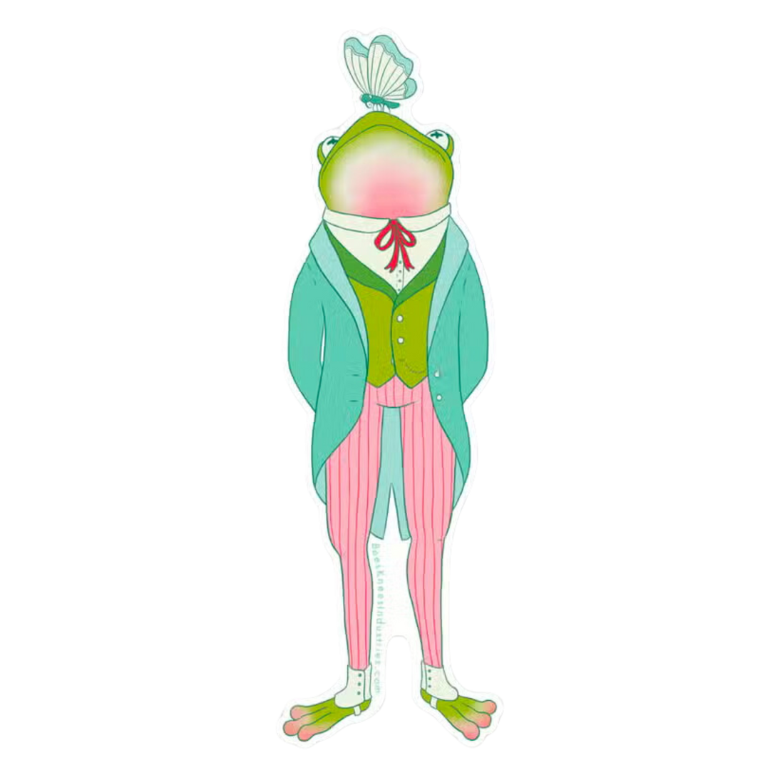 Dapper Frog Vinyl Sticker