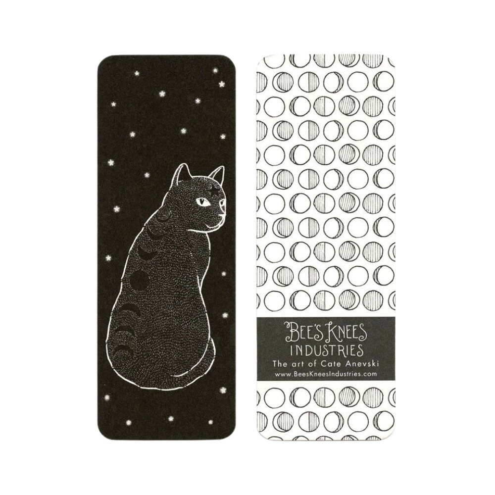 Moon Phase Cat Bookmark