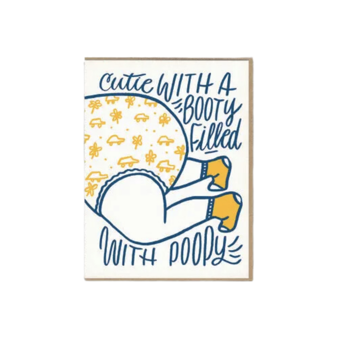 Cutie With A Booty Filled With Poopy New Baby Card