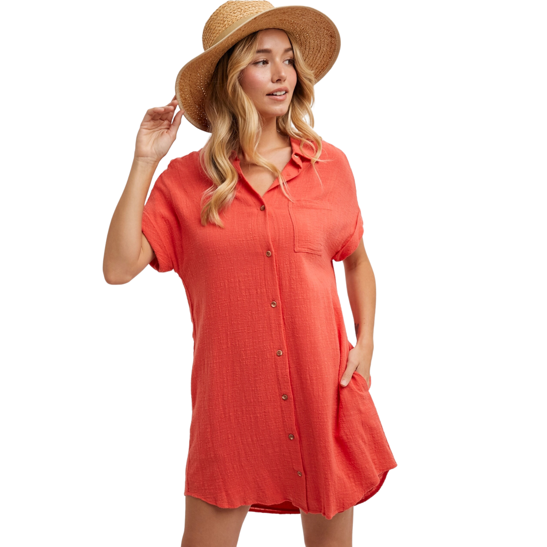 Button Up Shirt Dress