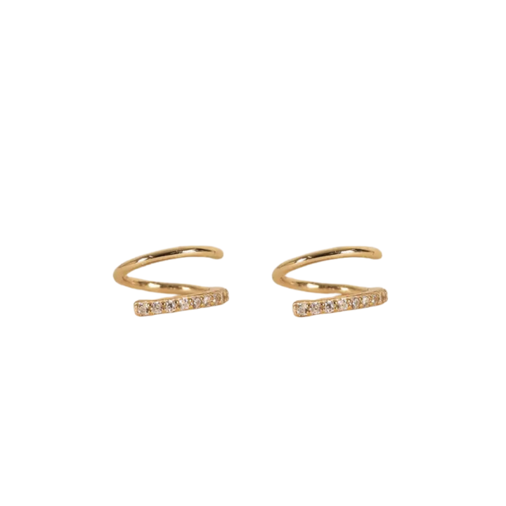 Pave Spiral Earring