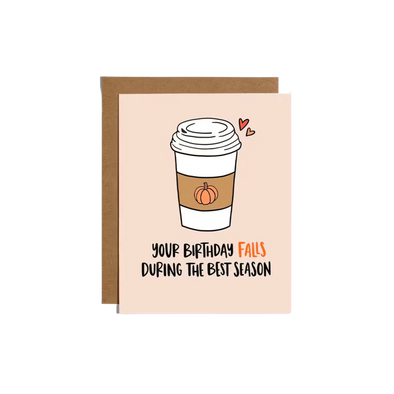 Pumpkin Spice Latte Birthday Card