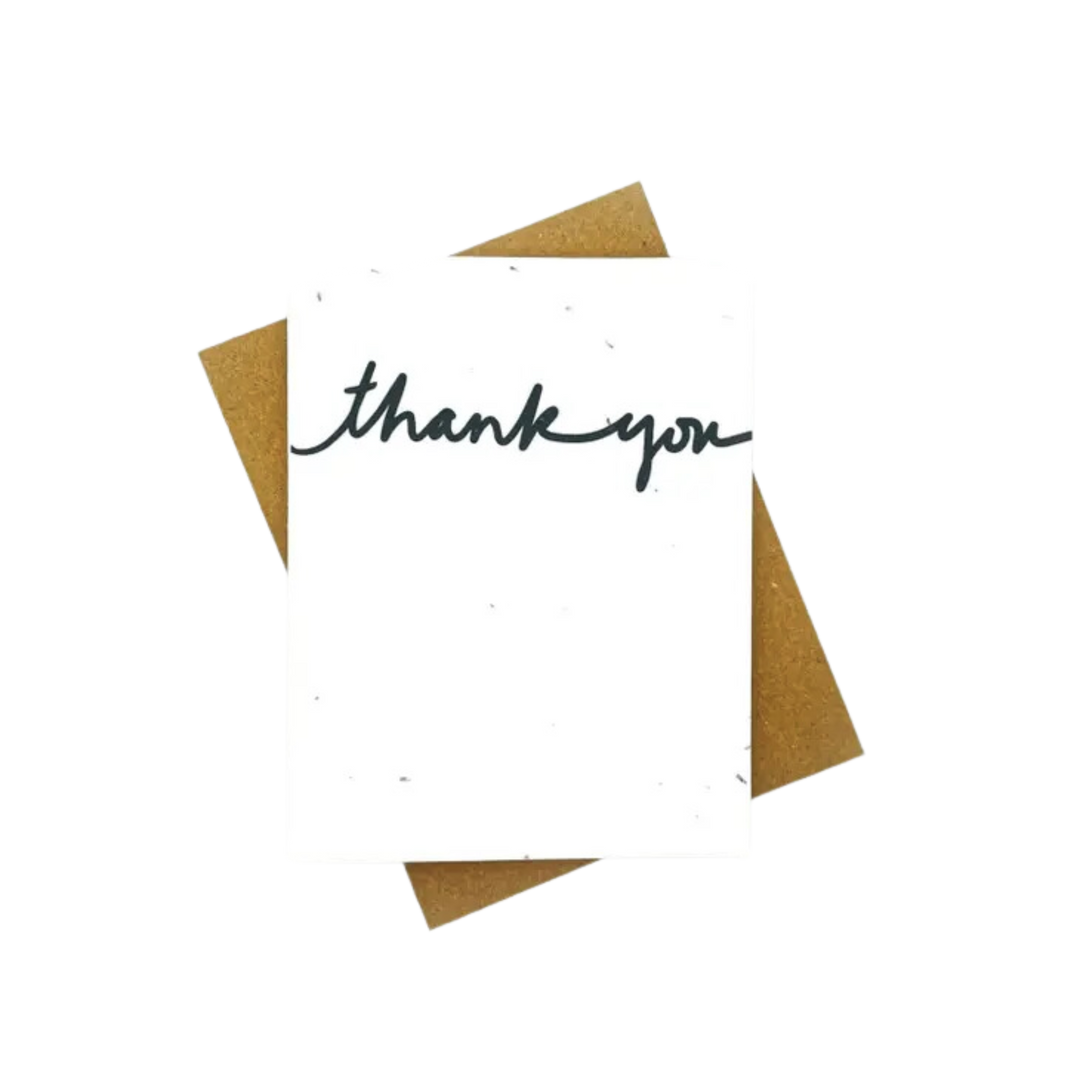 Handwritten Thank You Plantable Card