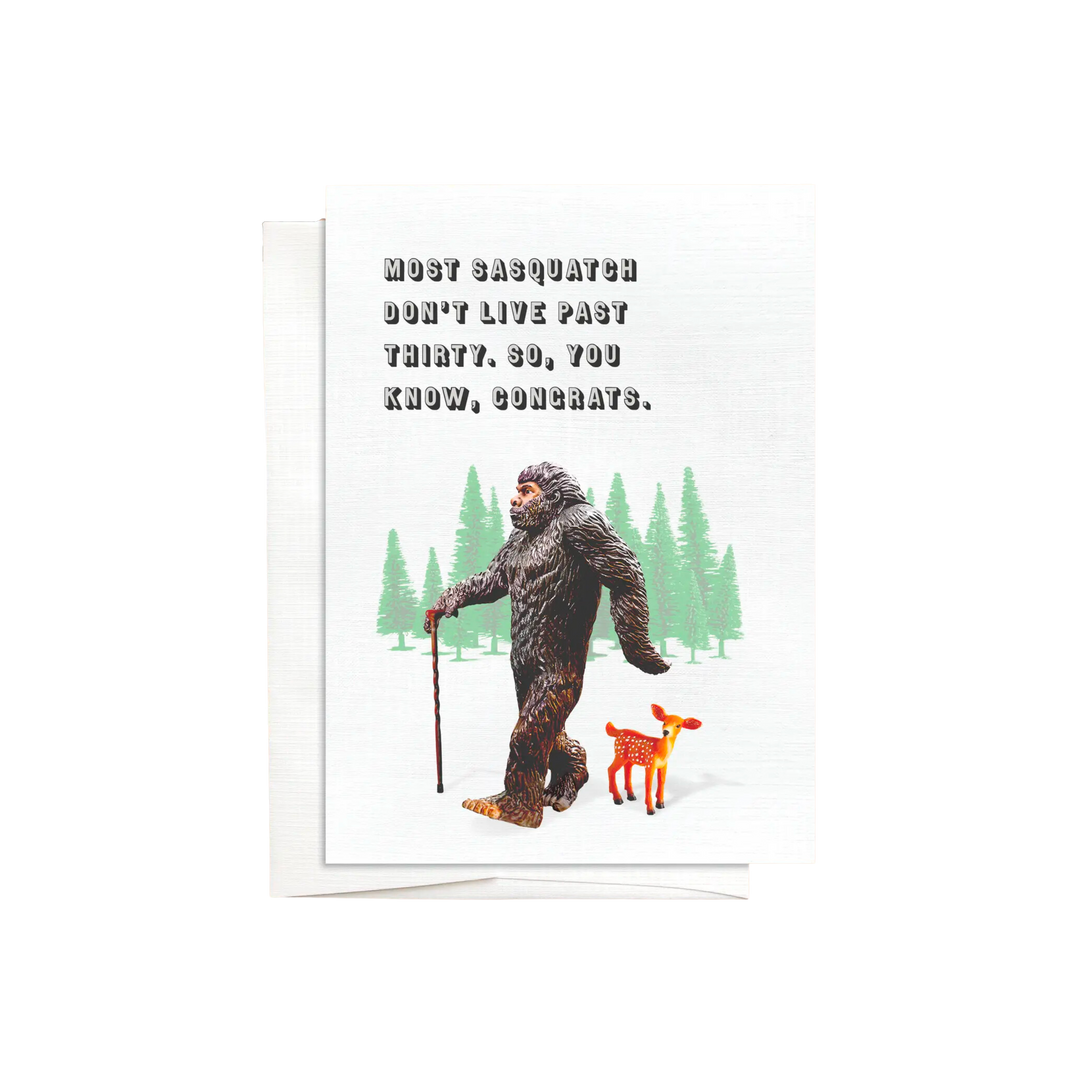 Bigfoot Birthday Funny Greeting Card