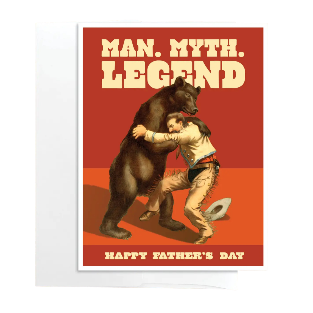 Bear Wrestler Father's Day Greeting Card