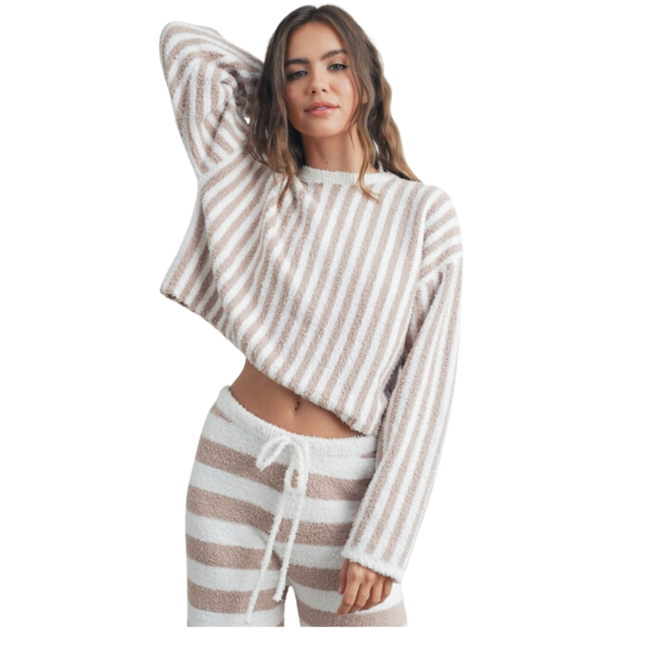 Cozy Striped Round Neck Sweater