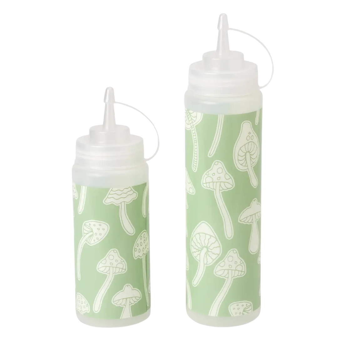 2pc Condiment Squeeze Bottles - Mushrooms