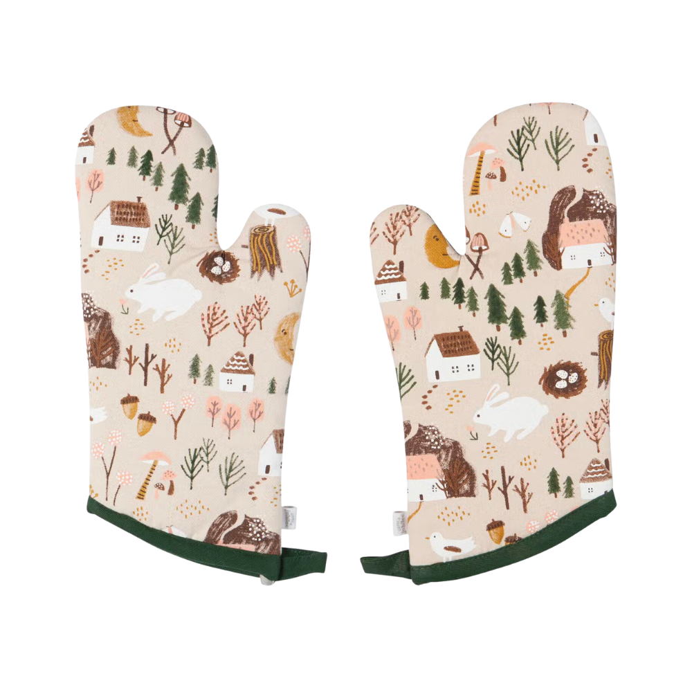 Cozy Cottage Oven Mitts - Set of 2