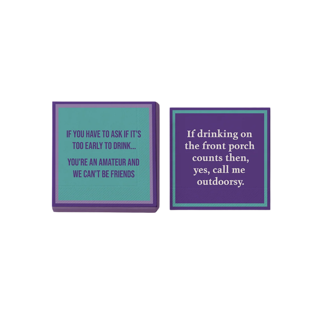 Outdoorsy Double Sided Cocktail Napkins