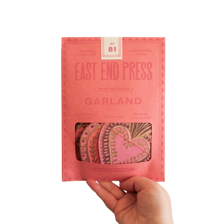 Sweet Hearts Sewn Garland