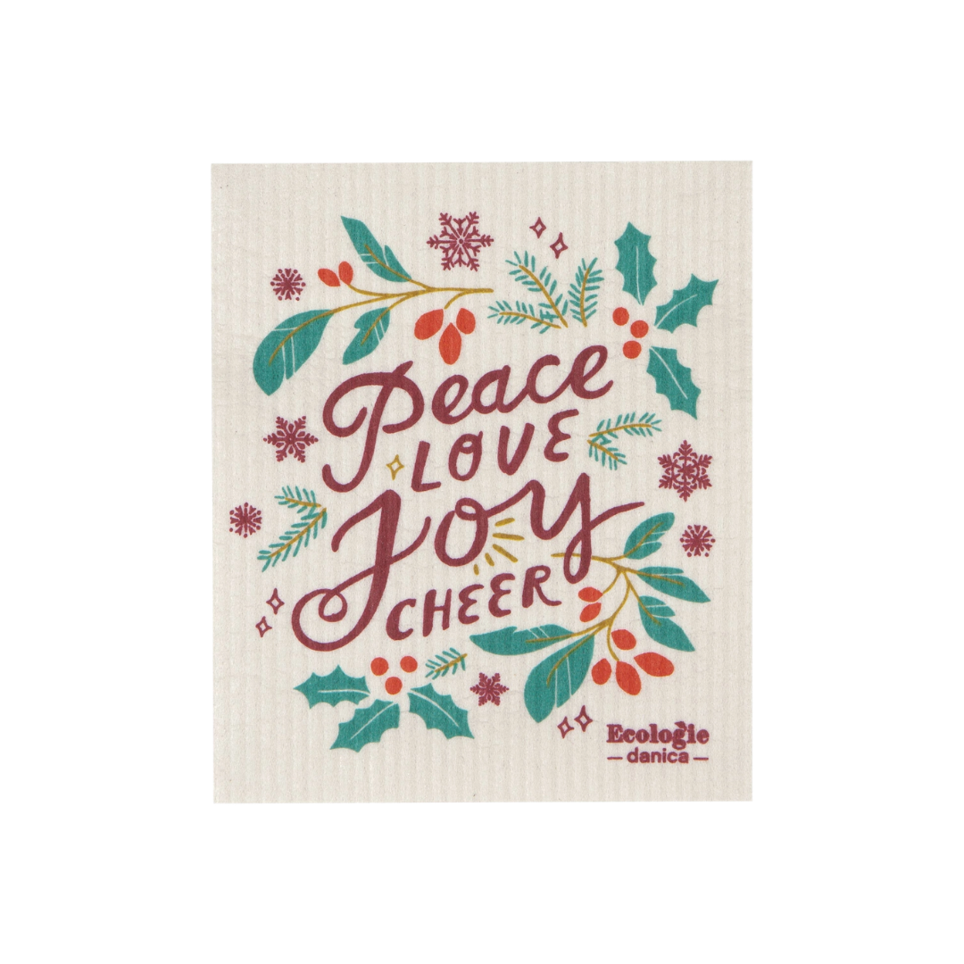 Peace and Joy Swedish Dishcloth