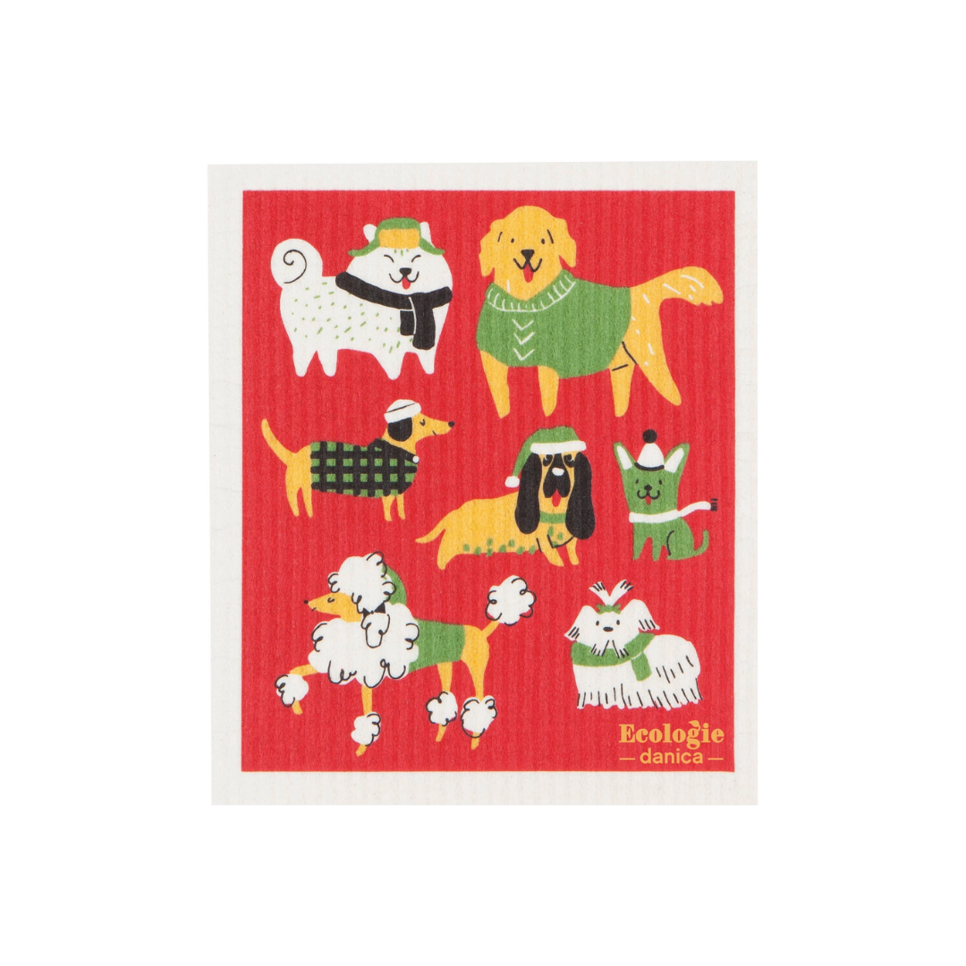 Swedish Sponge Reusable Dishcloth Yule Dogs