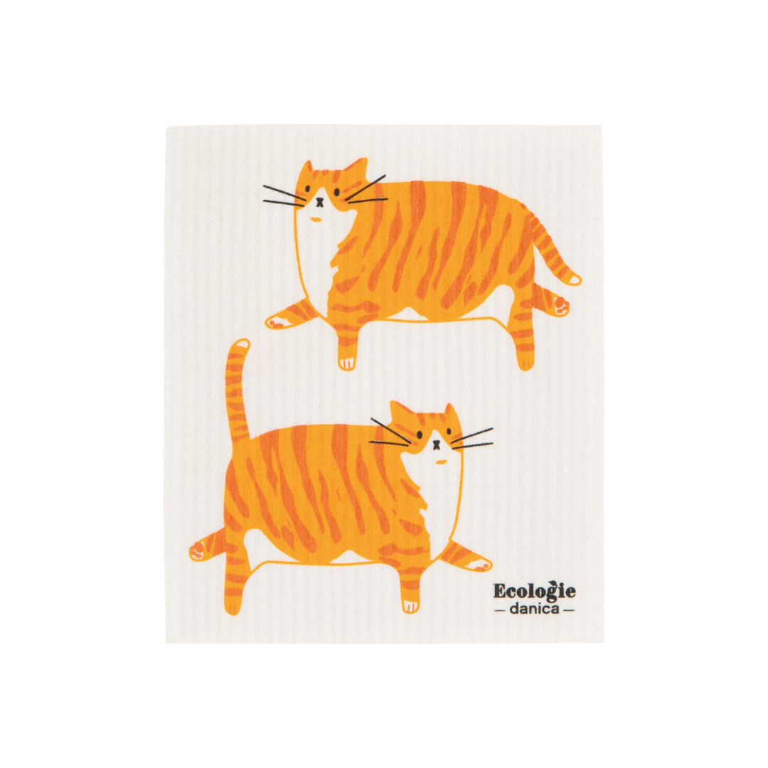 Ginger Cat Swedish Dishcloth