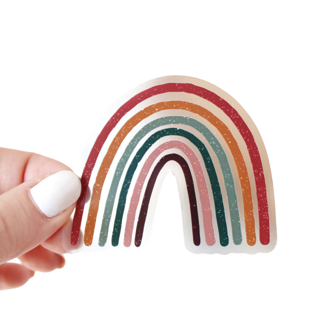 Clear Jewel Tone Rainbow Sticker