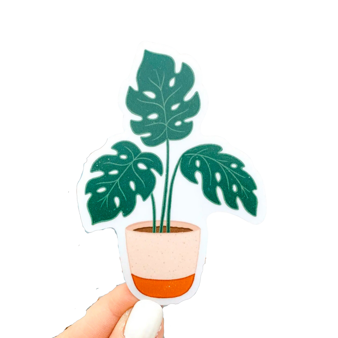 Potted Monstera Plant Sticker