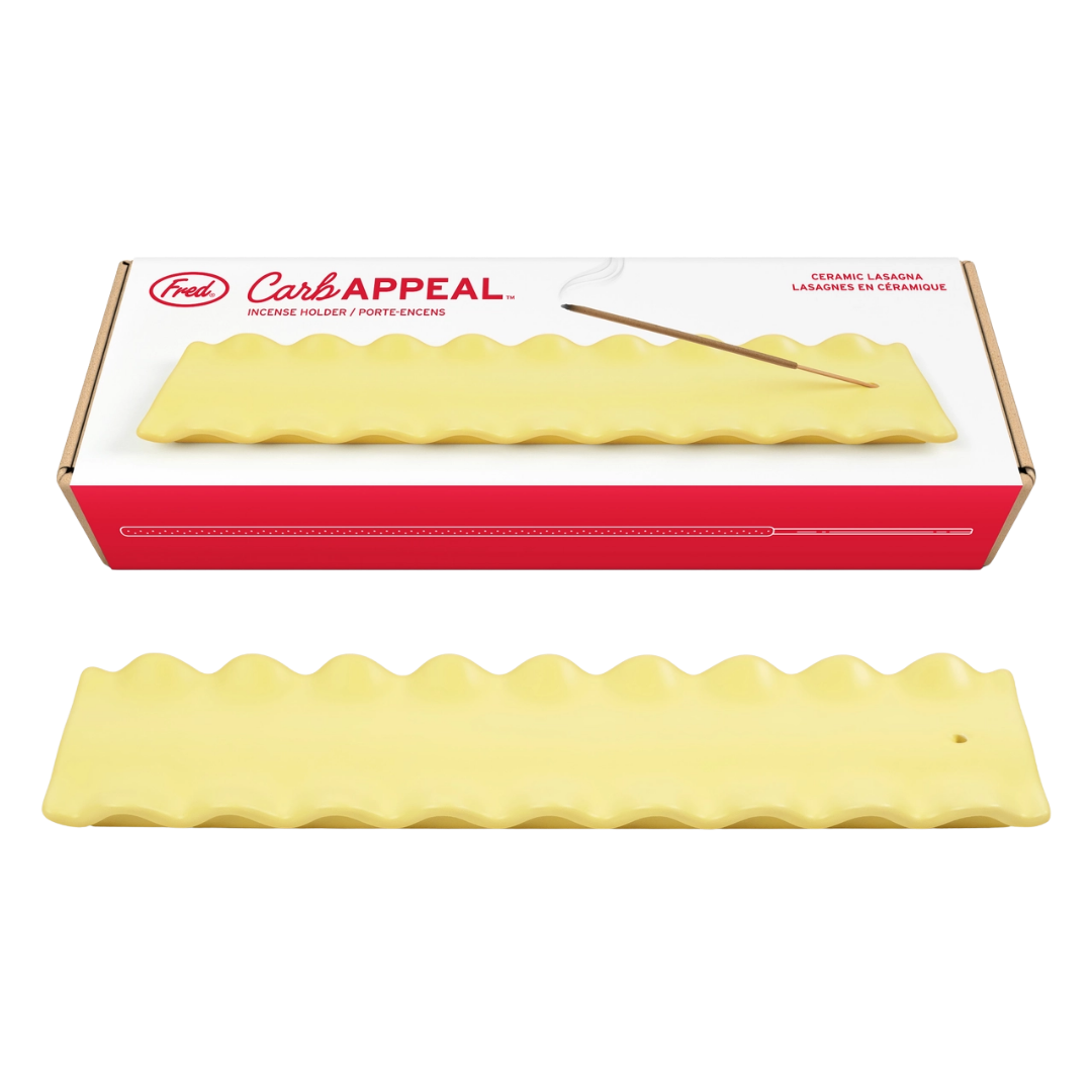 Carb Appeal Ceramic Incense Holder, Lasagna Noodle
