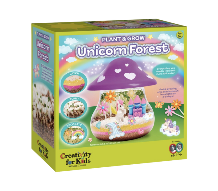 Plant & Grow Unicorn Forest Terrarium Craft Kit for Kids