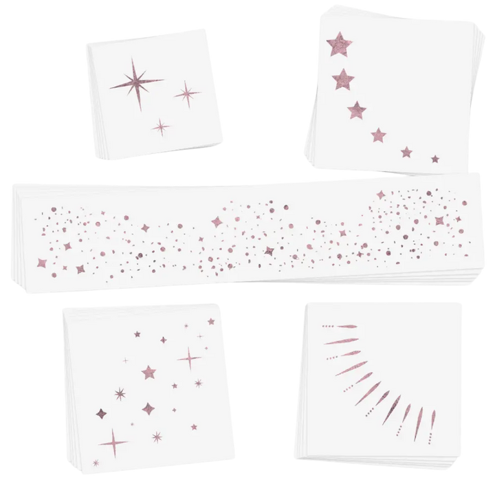Twinkling Lights Pink Variety Set | Metallic Temporary Tattoo
