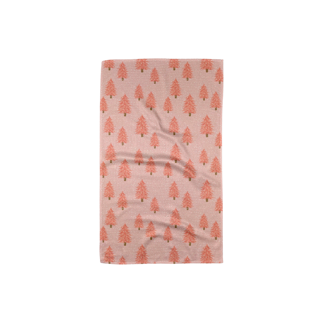 Pink Christmas Tea Towel