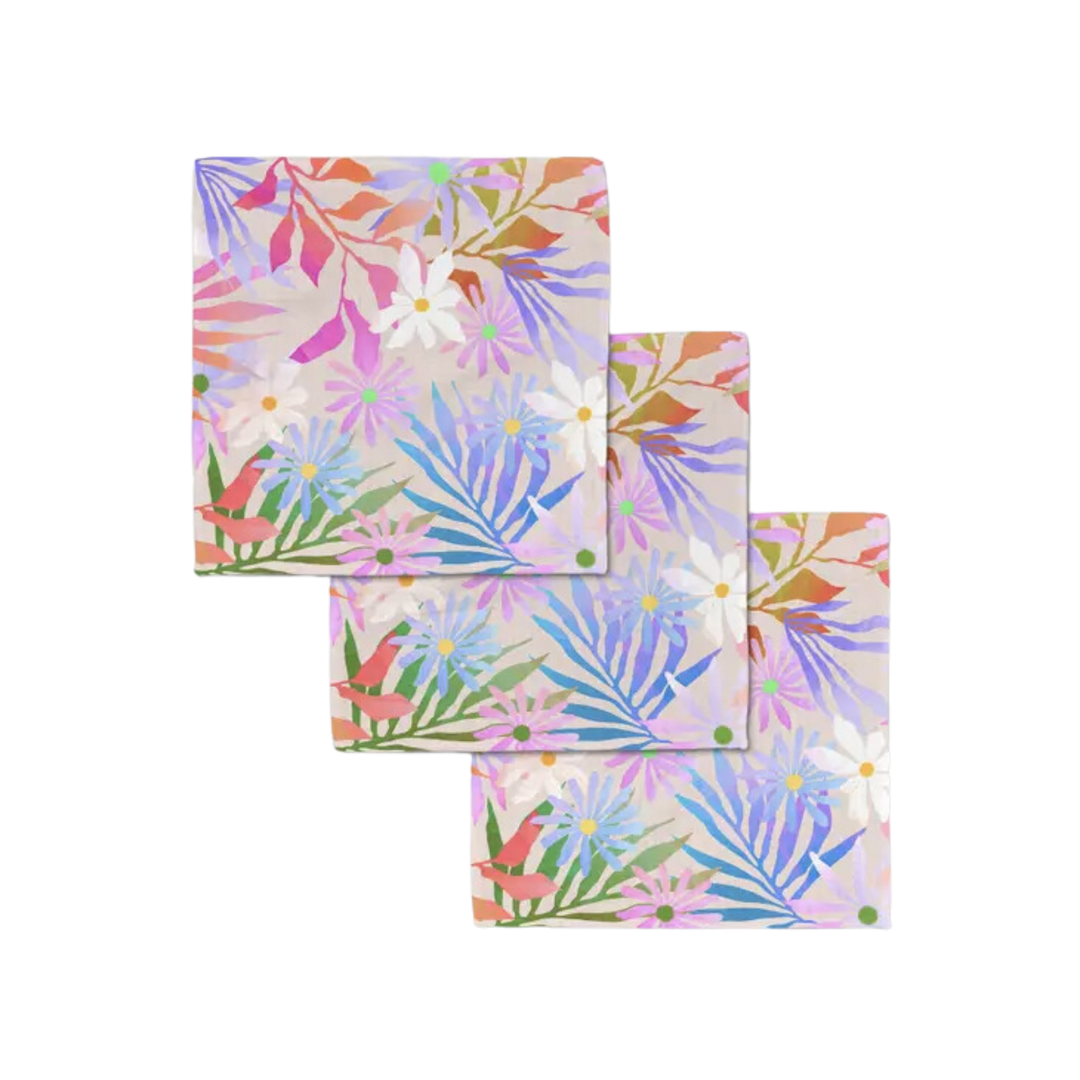 Bold Blossoms Luxe Washcloth Set