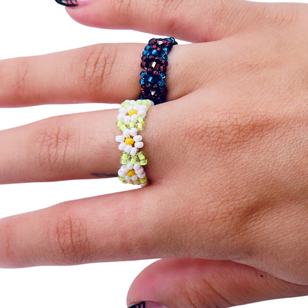 Daisy Ring Beaded - Assorted