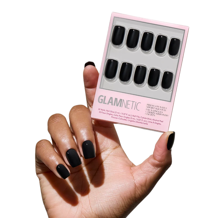 Jet Black Press-On Nails