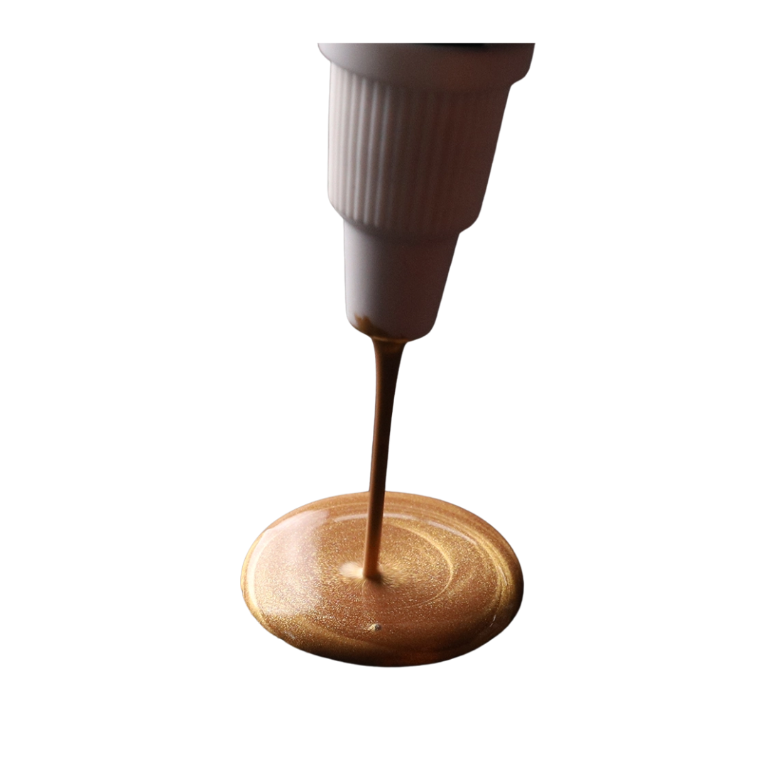 High Flow Iridescent Deep Gold (Fine) Acrylic Paint 4oz