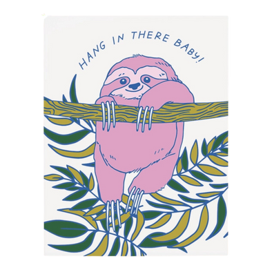 Hang in There Sloth Card