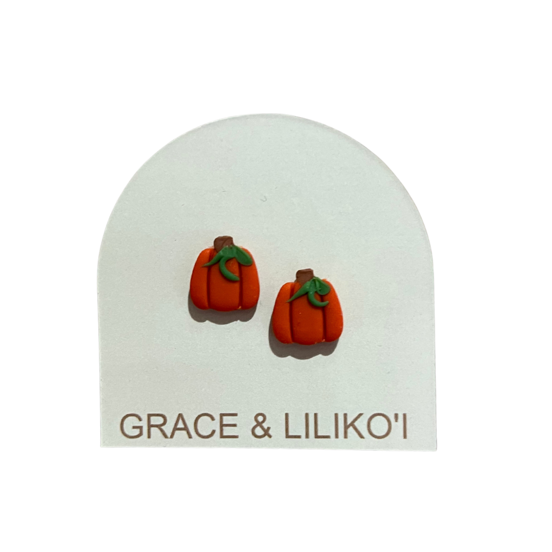 Pumpkin Stud Earrings
